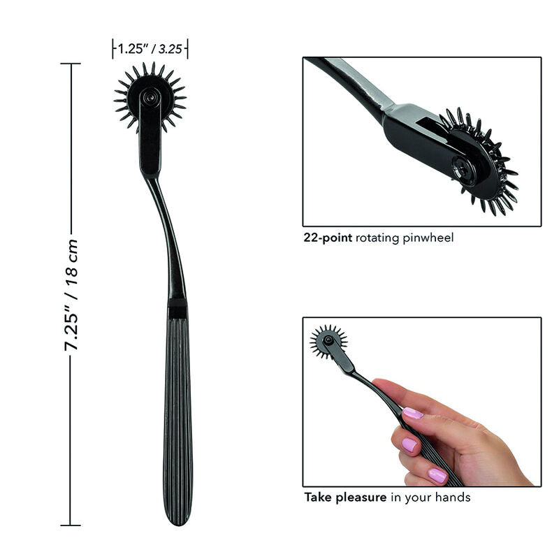 CalExotics Boundless Pleasure Wheel excites the senses with a 22-point rotating reel, high-resistance, tarnish-free hardware for thrilling, endless intimate play.5