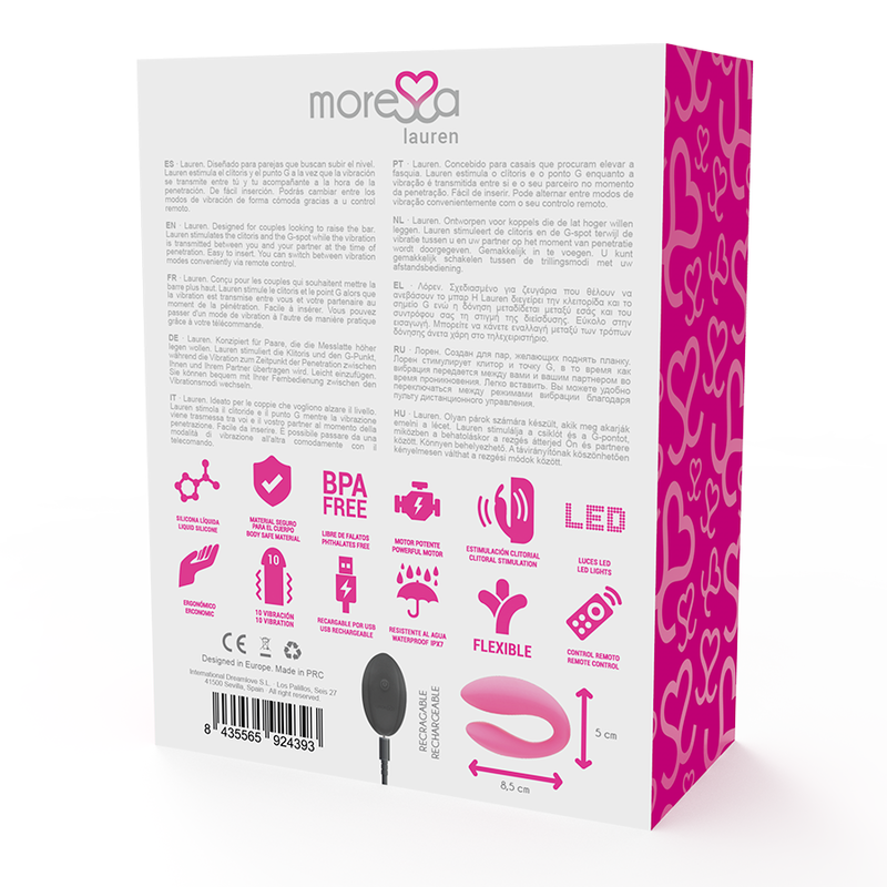 MORESSA - Lauren Remote Control Dual Vibrator for Couples by DelighToy