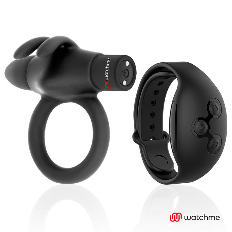 Black&Silver - Agron Remote Control Cockring Watchme