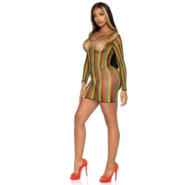 LEG AVENUE - Rasta Mini Dress – One Size