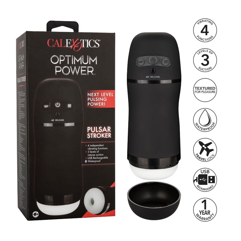 DelighToys - Optimum Power® Pulsar Stroker Vibrating and Suction Functio