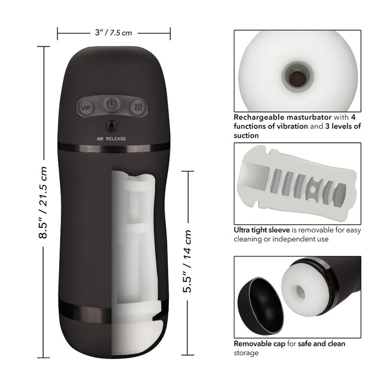 DelighToys - Optimum Power® Pulsar Stroker Vibrating and Suction Functio