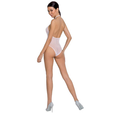 Passion Stretch Fishnet Teddy with Lace Detail – Lingerie – RED – product photo 2