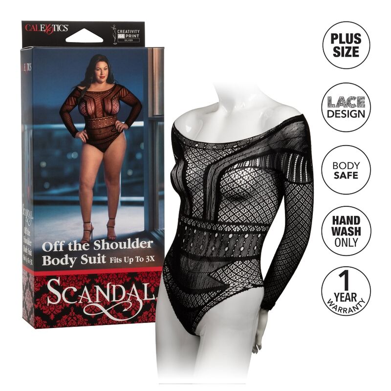 California Exotics - Scandal Shoulder Body Suit Plus Size