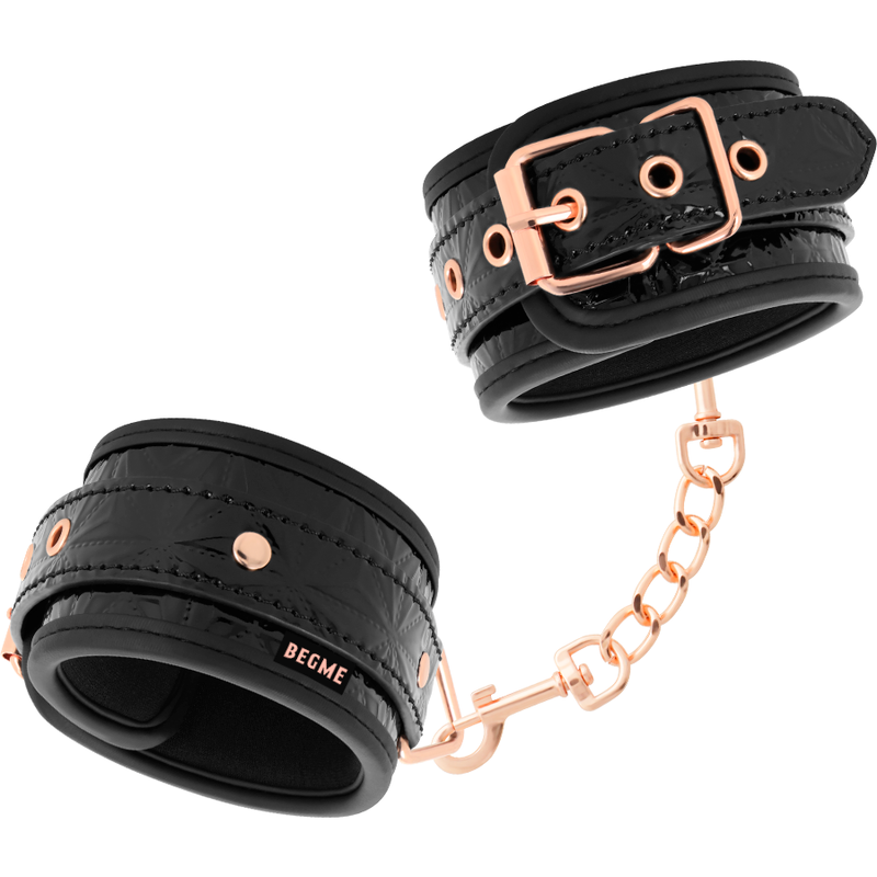 Begme - Black Edition Premium Handcuffs With Neoprene Lining