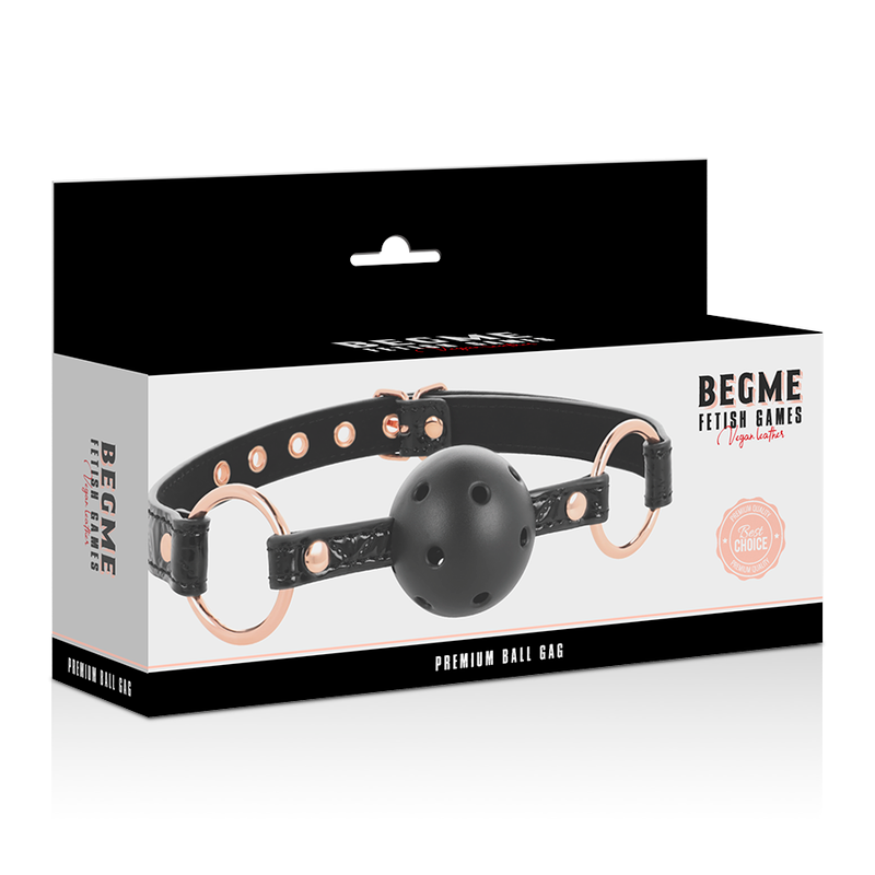 Begme - Black Edition Ball Gag Vegan Leather