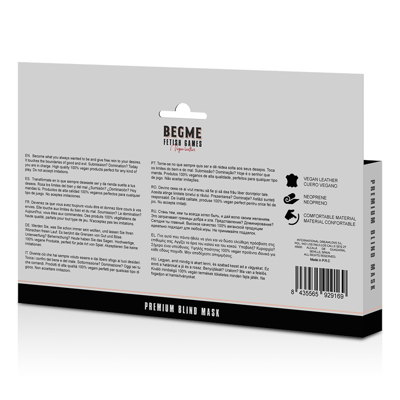 Begme - Red Edition Premium Blind Mask With Neoprene Lining