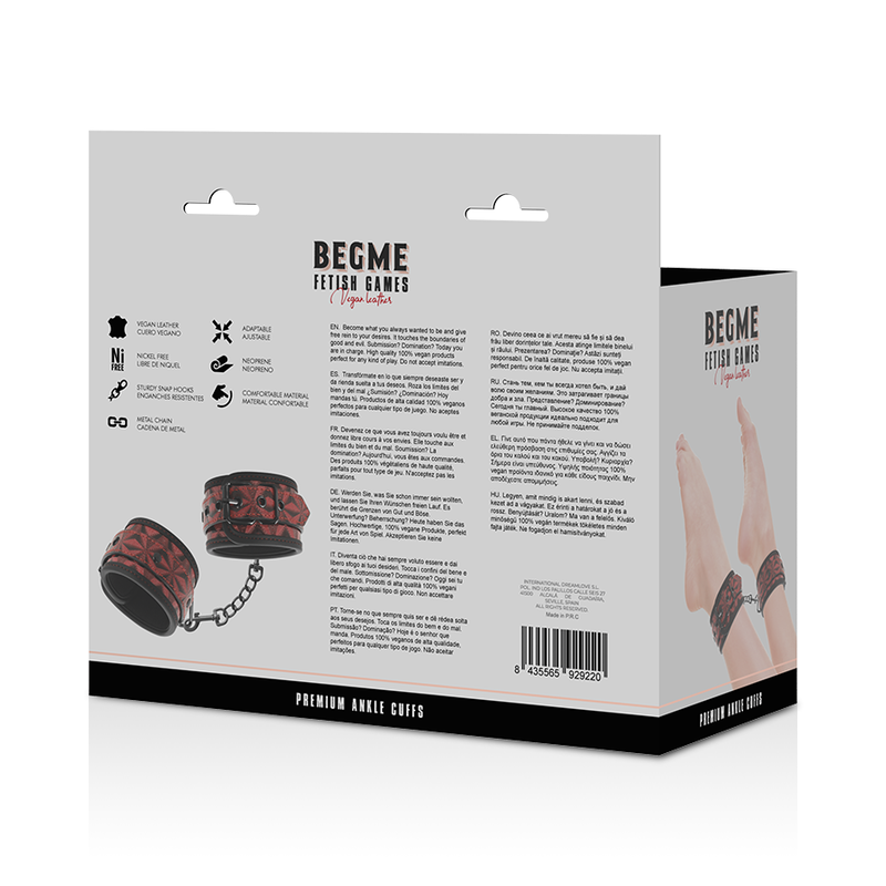 Begme - Red Edition Premium Ankle Cuffs With Neoprene Lining