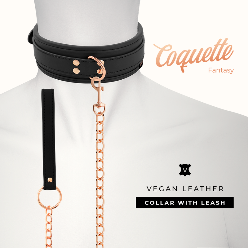 COQUETTE CHIC DESIRE - Vegan Leather Fantasy Necklace with Neoprene