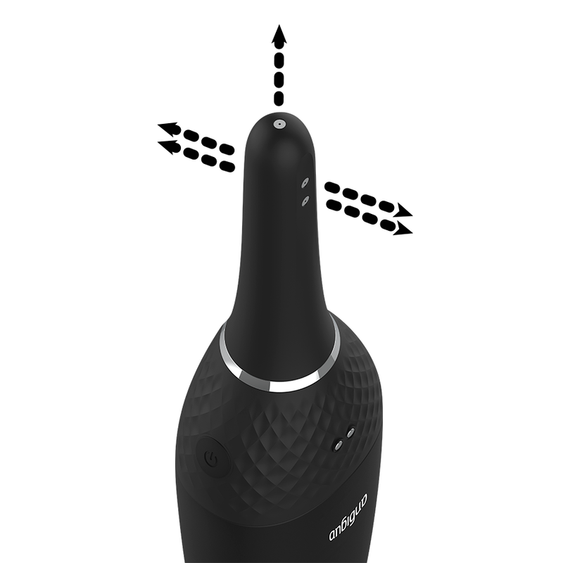 Enjoy safe and hygienic anal play with the Anbiguo Automatic Anal Cleaner. 5-speed flow, 360° spray, 210ml capacity, magnetic charging, and leak-free design.4
