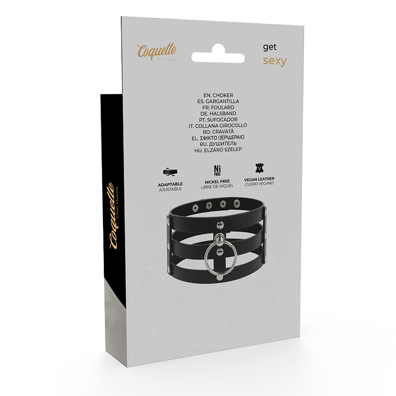 DelighToys - Coquette – Chic Desire Vegan Leather Adjustable Choker
