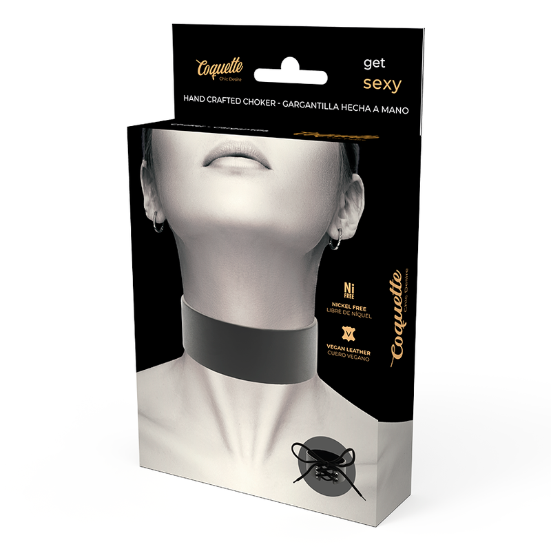 DelighToys - Coquette – Chic Desire Vegan Leather Adjustable Choker (1)