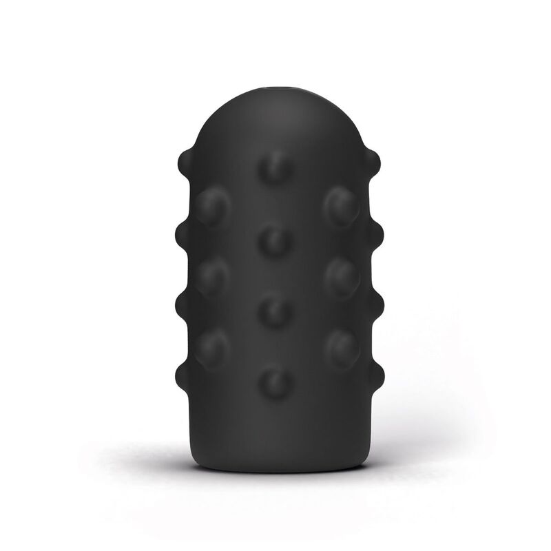 Enjoy diverse sensations with the All Black Masturbator Bumpy. Textured exterior, cavernous interior, and body-safe. Perfect for intense solo play.3