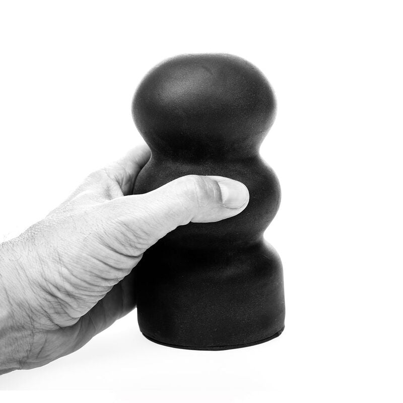 Experience style and pleasure with the All Black Masturbator Pookie. Artistic curves, ridged interior, and body-safe material. Perfect for display and intense play.4