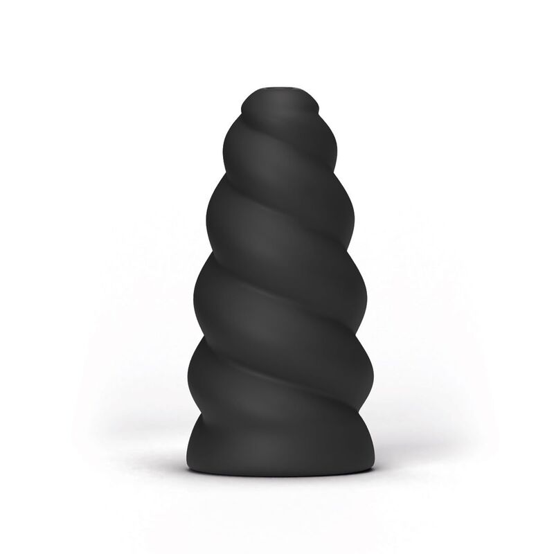 Experience unique sensations with the All Black Masturbator Flick. Spiral design, thick ridges, and textured interior. Body-safe TPR for intense, satisfying play.3