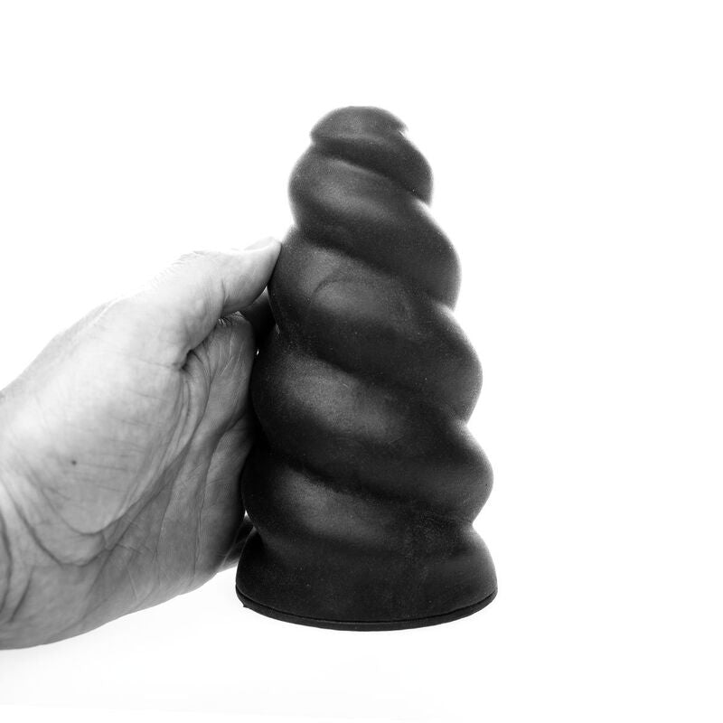 Experience unique sensations with the All Black Masturbator Flick. Spiral design, thick ridges, and textured interior. Body-safe TPR for intense, satisfying play.4