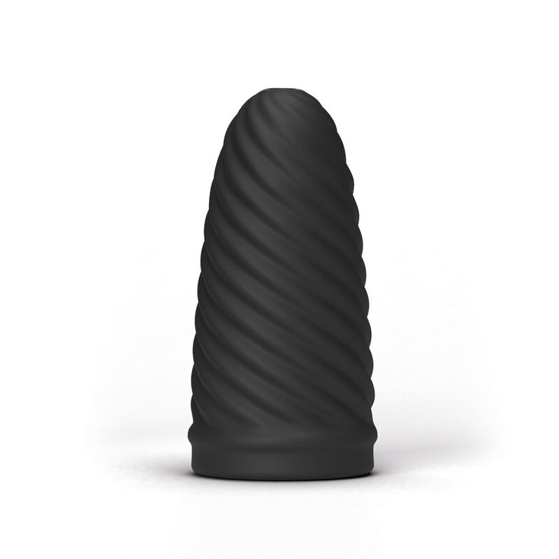 Experience unique 360-degree stimulation with the All Black Masturbator Loop. Spiral exterior, zig zag interior, and body-safe. Made in Belgium for intense play.2