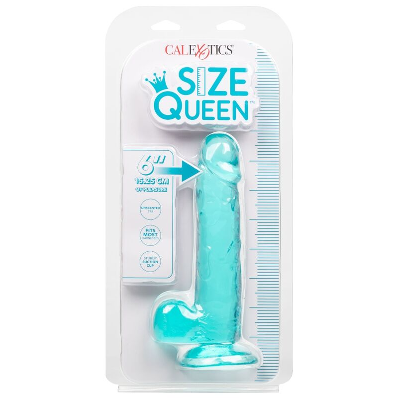 California Exotics - Size Queen Dildo Blue 15.3 Cm