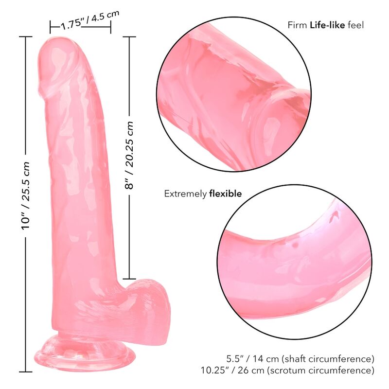 California Exotics - Size Queen Dildo Pink 20.3 Cm