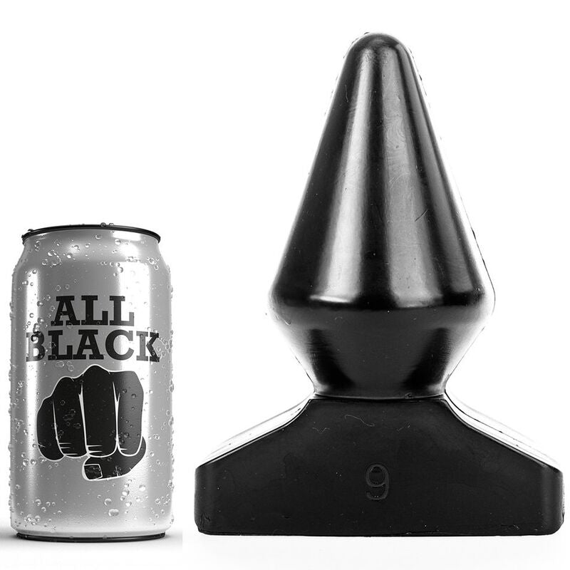 Enjoy deep stretching with the All Black Anal Plug Cone Shaped. Large, tapered, and body-safe for intense pleasure. Waterproof and compatible with water or silicone lubricants.1
