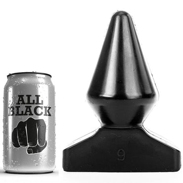Enjoy deep stretching with the All Black Anal Plug Cone Shaped. Large, tapered, and body-safe for intense pleasure. Waterproof and compatible with water or silicone lubricants.1