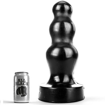 Experience ultimate stretching with the All Black Big Butt Plug. Extra-large, wide-to-narrow design, body-safe material. Perfect for advanced users. Compatible with all lubricants.1