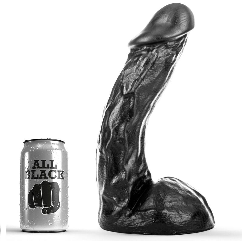 Experience intense G-spot pleasure with the All Black G-Spot Dong Dildo. Curved, long, and body-safe. Perfect for anal and vaginal play with any lubricant.1