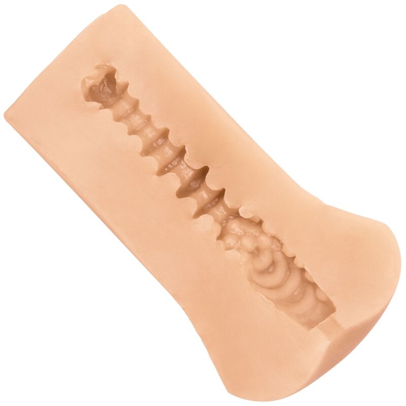 CaliExotics Boundless Male Stroker features a textured chamber, soft Pure Skin feel and closed-end suction. Available in transparent, beige, and caramel brown.111
