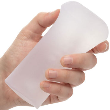 CaliExotics Boundless Male Stroker features a textured chamber, soft Pure Skin feel and closed-end suction. Available in transparent, beige, and caramel brown.4