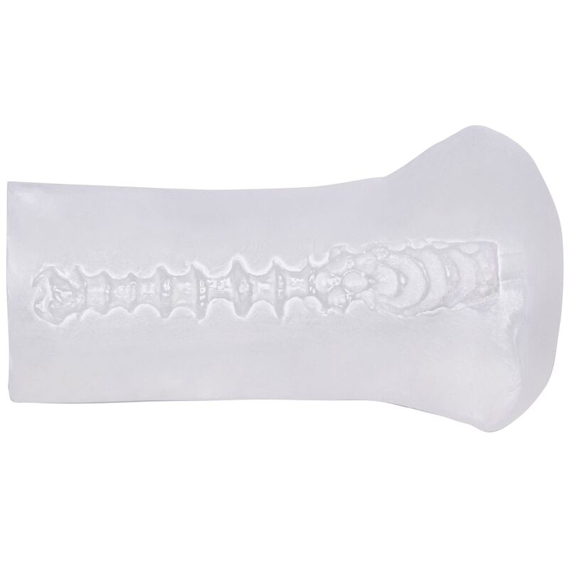 CaliExotics Boundless Male Stroker features a textured chamber, soft Pure Skin feel and closed-end suction. Available in transparent, beige, and caramel brown.3