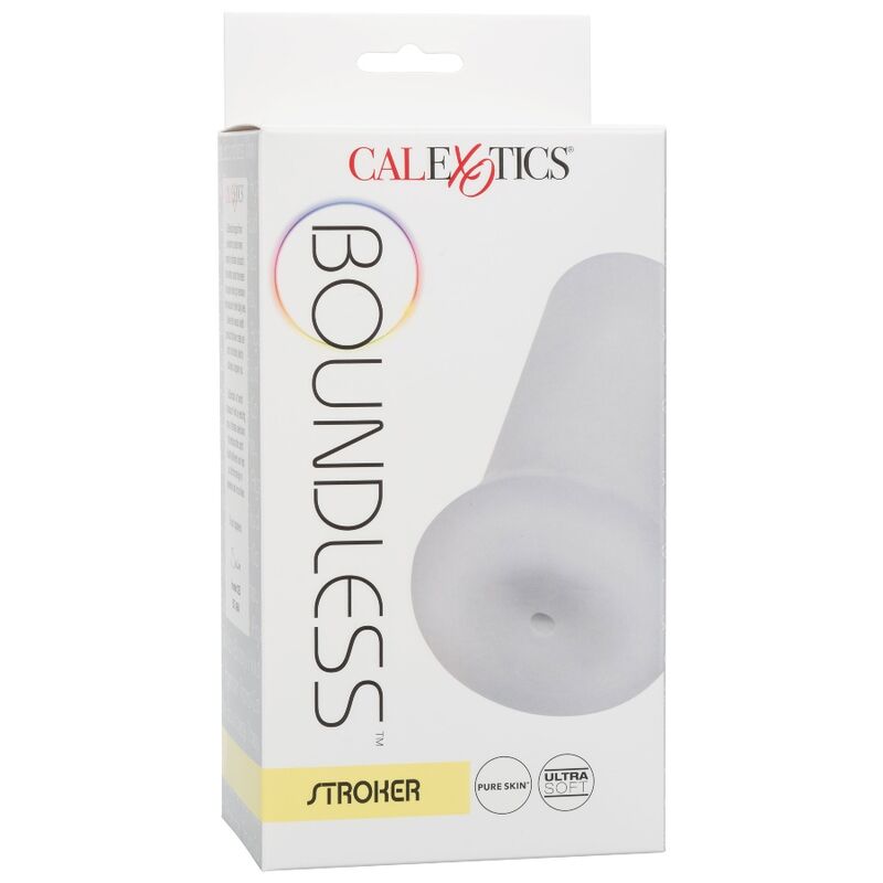 CaliExotics Boundless Male Stroker features a textured chamber, soft Pure Skin feel and closed-end suction. Available in transparent, beige, and caramel brown.7