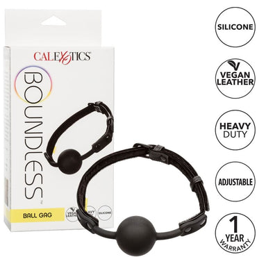 California Exotics Boundless Ball Gag - Silicone & Vegan Leather – Gags & Mouth Restraints – product photo 2