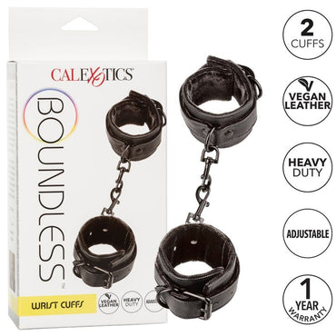 Boundless Vegan Leather Wrist Cuffs with Swivel Clasps – Handcuffs & Sex Restraints – product photo 2
