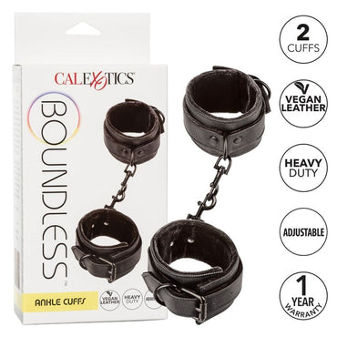 California Exotics Boundless Ankle Cuffs - Vegan Leather – Handcuffs & Sex Restraints – product photo 2