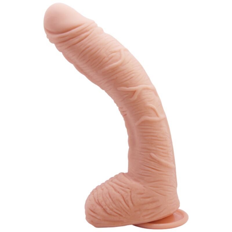 Baile Alex Realistic Dildo features lifelike design, curved shaft, soft TPR skin, and strong suction cup for hands-free, G-spot or prostate stimulation.11