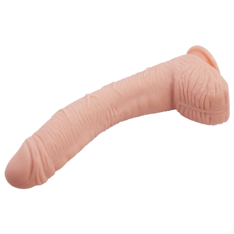 Baile Alex Realistic Dildo features lifelike design, curved shaft, soft TPR skin, and strong suction cup for hands-free, G-spot or prostate stimulation.12