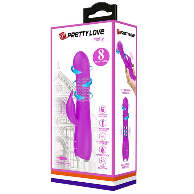 PRETTY LOVE - Molly Vibrator with Rechargeable Rotation by DelighToys