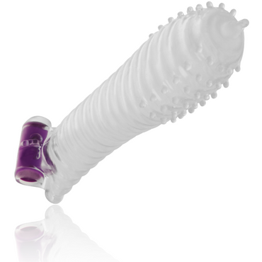 OHMAMA - Textured Penis Sleeve Vibrating Bullet by DelighToys