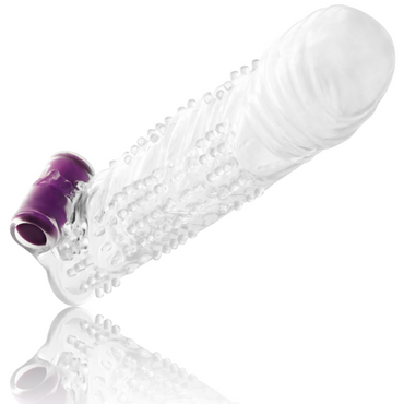 OHMAMA - Textured Penis Sheath Vibrating Bullet by DelighToys