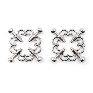 OHMAMA - Metallic Flower Clips – Adjustable and Hypoallergenic