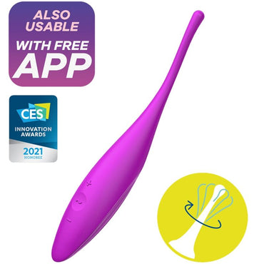 SATISFYER - Twirling Joy Clit Tip Vibrator by DelighToys – Fuchsia