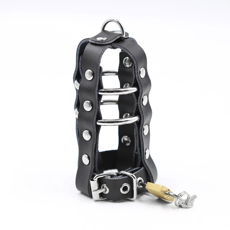 OHMAMA - Leather Sheath Metal Rings and Padlock by DelighToys