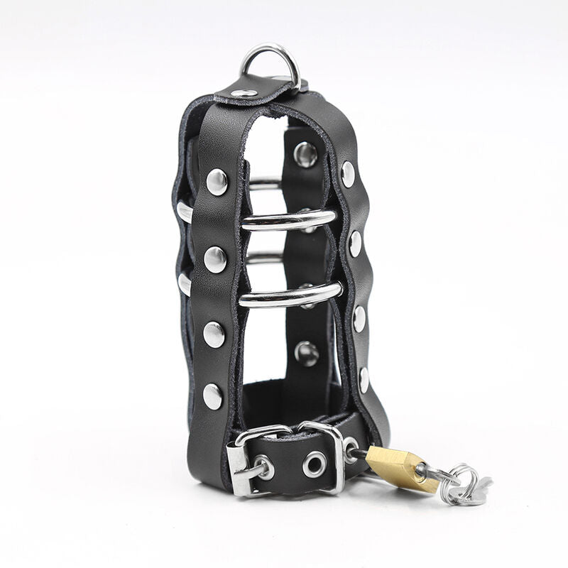 OHMAMA - Leather Sheath Metal Rings and Padlock by DelighToys