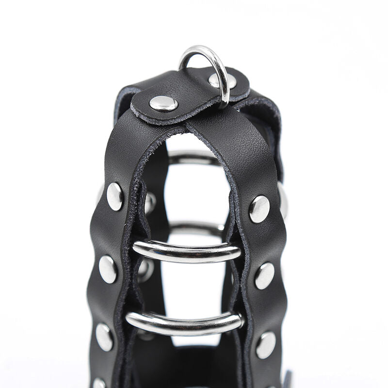 OHMAMA - Leather Sheath Metal Rings and Padlock by DelighToys