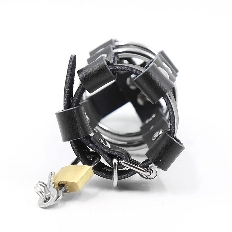 OHMAMA - Leather Sheath Metal Rings and Padlock by DelighToys