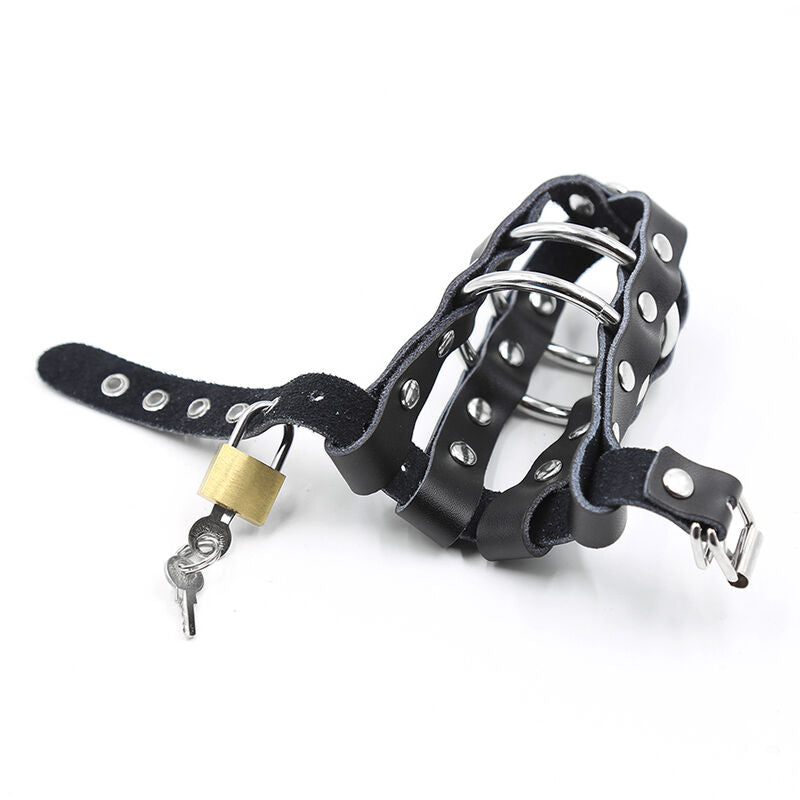 OHMAMA - Leather Sheath Metal Rings and Padlock by DelighToys