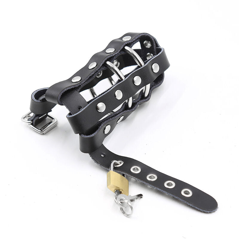 OHMAMA - Leather Sheath Metal Rings and Padlock by DelighToys