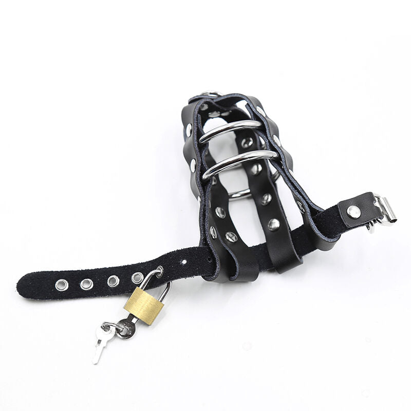 OHMAMA - Leather Sheath Metal Rings and Padlock by DelighToys