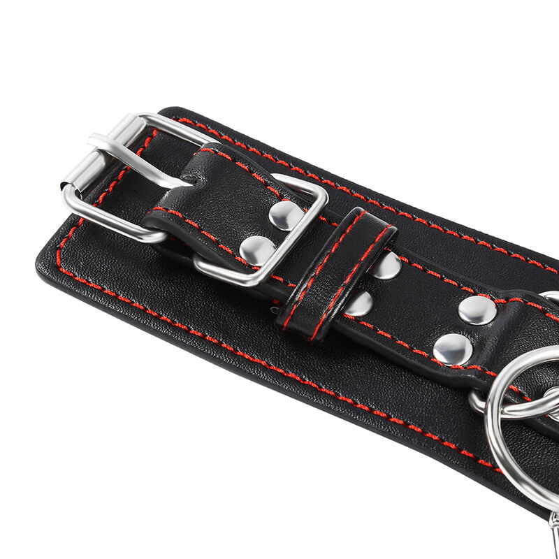 OHMAMA - Heart Inlaid Faux Leather Handcuffs by DelighToys
