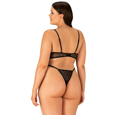 Obsessive Tienesy Open-Back Teddy Bodysuit with Bow – Bodysuits – product photo 2